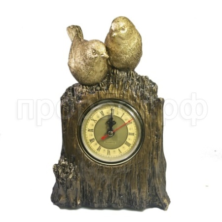 Фигура Часы Пара птичек (золото) L15W9H24 718045/SH033